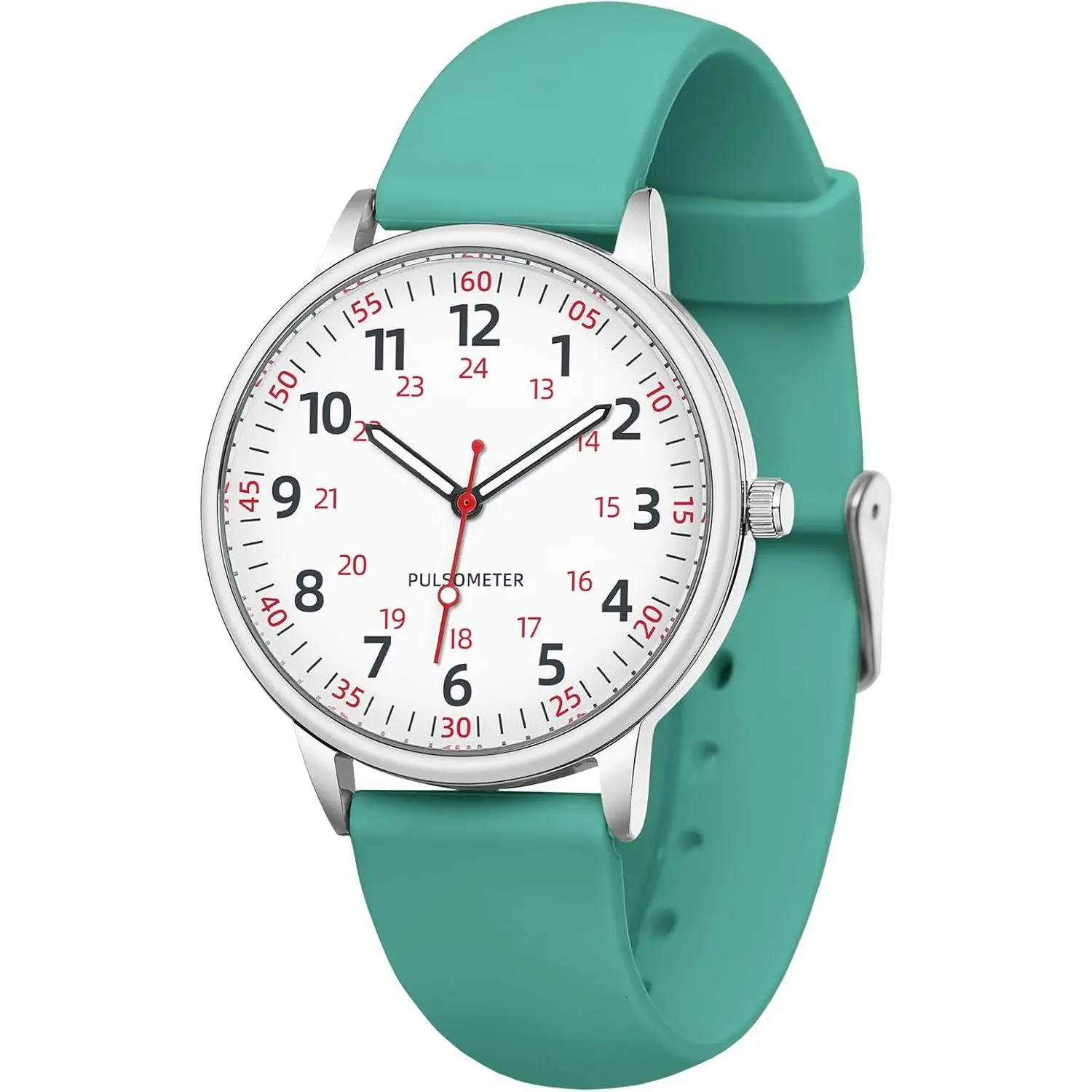 Women Watch for Nurse Easy to Read Dial Wristwatches  Band Water Resistant Watches Second Hand and 24 Hour