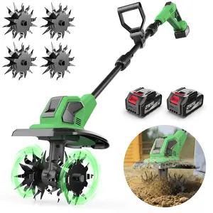 Max 20cm Deep Cultivation! 48 Blades 270RPM Garden Tiller | No Gas/No Oil, Perfect for Small Gardens