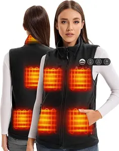 ARRIS Women’s Fleece Heated Vest | 7.4V Battery | Adjustable Size | 8 Heating Zones | Winter Heated Clothing