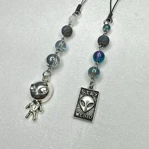 Alien Phone Charms - Unique Alien Design Phone Accessory - Handmade Gifts