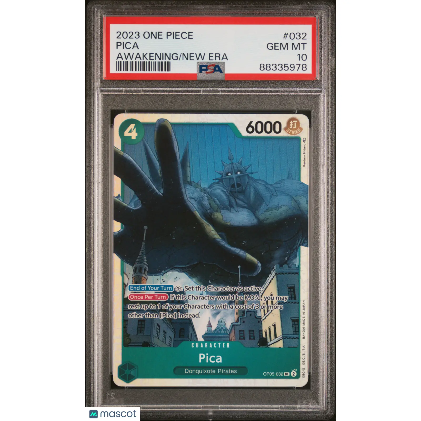 PSA 2023 One Piece CCG Pica #032 OP 05 Awakening of the New Era ENGLISH 10