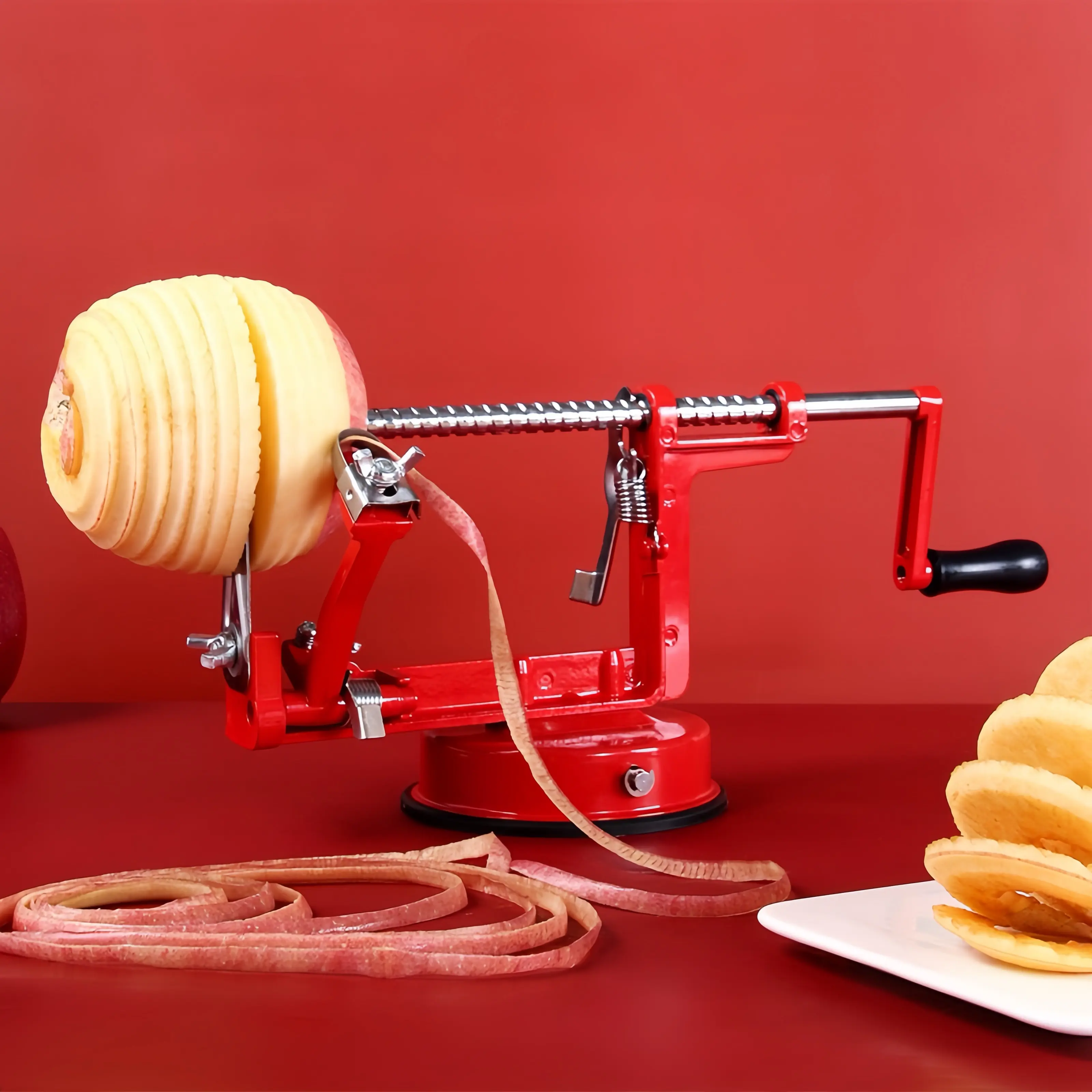 3-in-1 Apple Peeler, Corer & Slicer – Easy Manual Fruit Peeling,Multifunction Fruit Peeling Machine,Kitchen Gadget,Home Cooking Tools,Easy Fruit Prep,Multifunction Peeler,Automatic Slicing Tool,Quick & Easy Peeler,Time-Saving Kitchen Tool