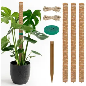 54 Inch Moss Pole, 3 Pack 16 Inch Moss Poles Monstera  Support, Moss Poles for Climbing  Indoor, Coir  Pole Sticks Support Stakes for Potted , Pothos, Philodendron