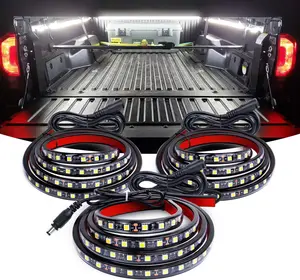 Nilight 3PCS 60 Inch Bed Light Strip 270 LED with On/Off Switch Blade Fuse Splitter Extension Cable for Cargo Pickup Truck SUV RV Boat Lighting
