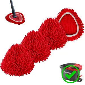 Chenille Duster Replacement Heads for O-Cedar 2025 Unique Design Heads Turn Mop into Long-Handle Duster Dry Cleaning Trap Bucket & Handle No includer