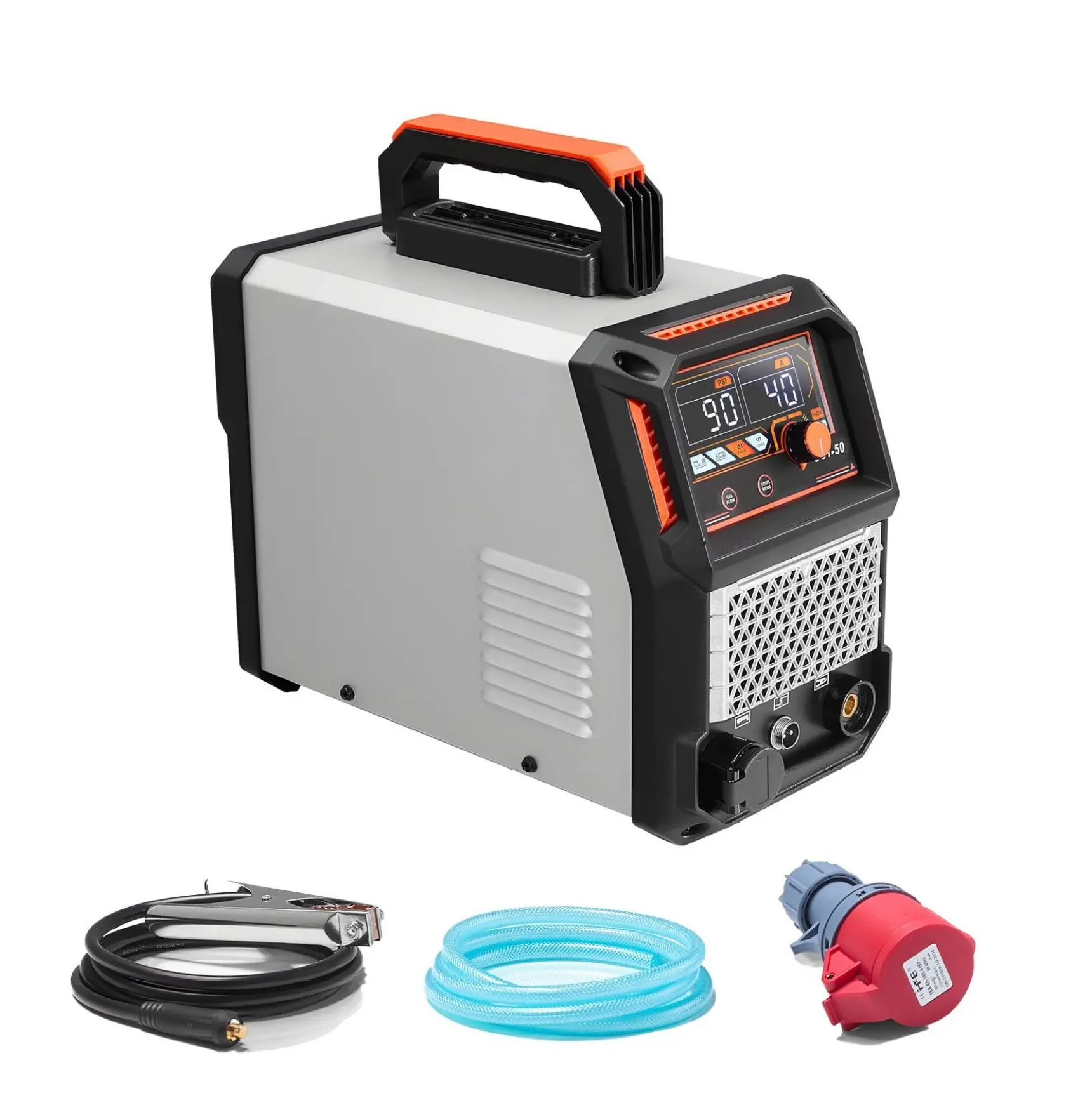 Plasma Cutter 50A, 110V/220V Dual Voltage IGBT Inverter - Digital Display, 2T/4T Function, Adjustable PA/PT for Steel, Stainless, Aluminum - Home & Workshop Touch