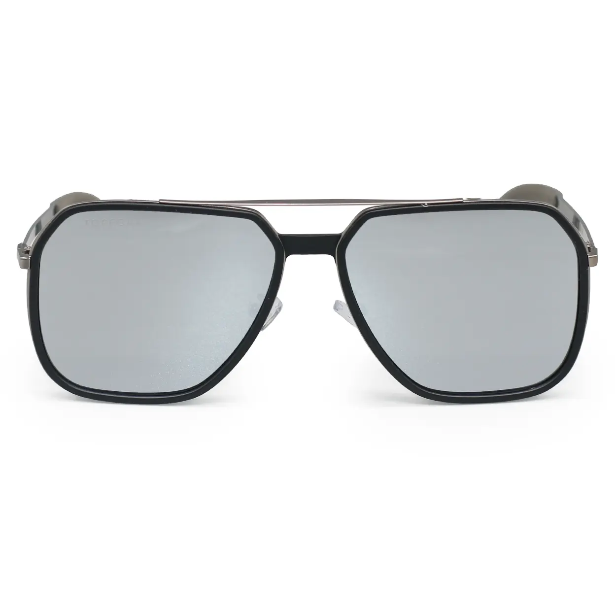 Nova - Mirrored Silver - Squared Aviators Sunglasses - Certified Shatter-Resistant Lenses - UV400 - For Women & Men