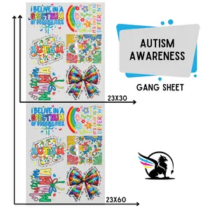 Autism Awareness | Premade DTF Transfer Gang Sheet For Graphic Tees