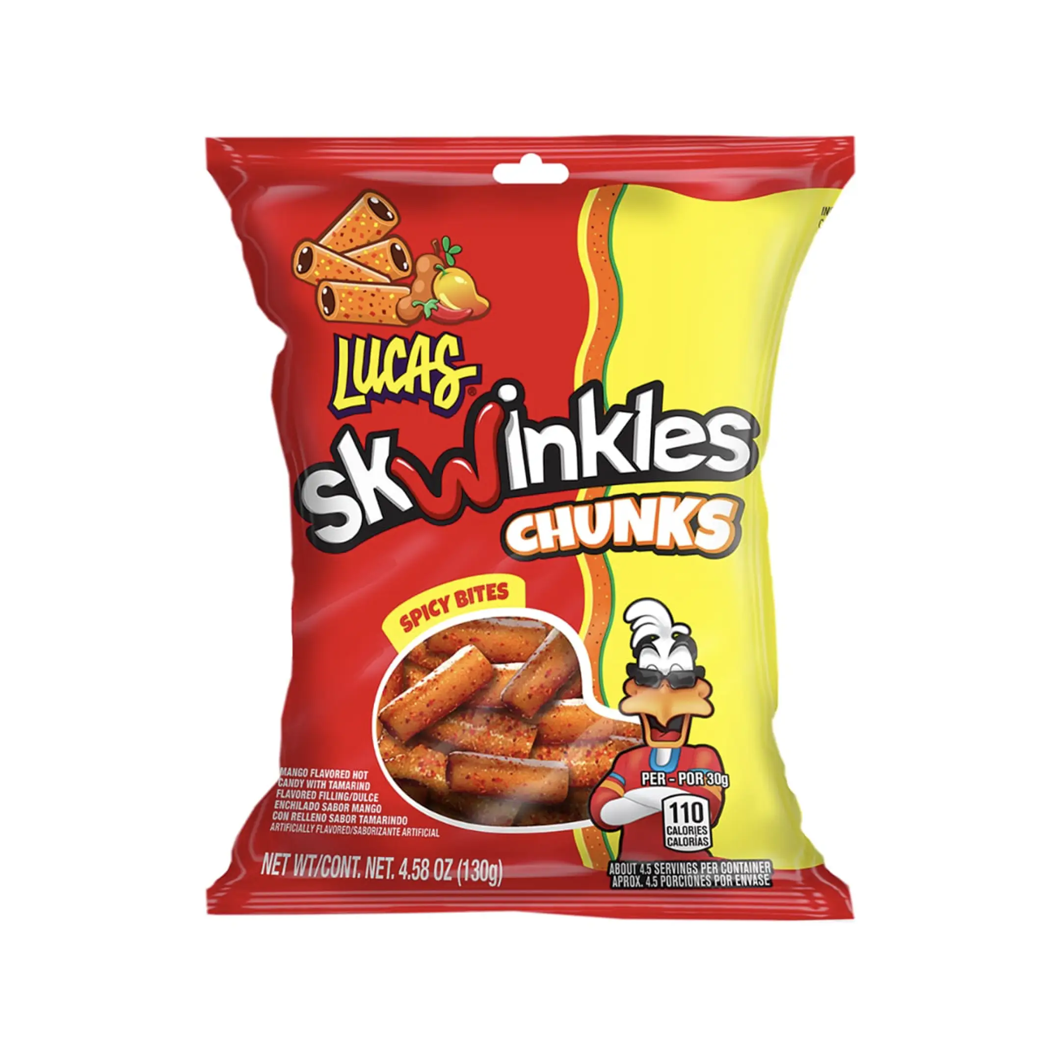 Lucas Skwinkles Chunk Watermelon Or Mango Flavored Hot Spicy Candy With Chamoy Filling Snack Fruity 130g