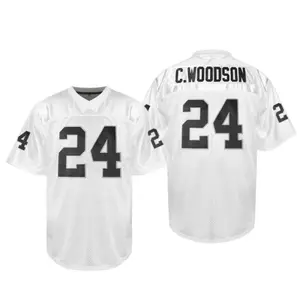 Charles Woodson jersey Men's Number Graphic Jersey T-Shirt ShorSleeve V Neck Loose Oversized SportsStreetwear