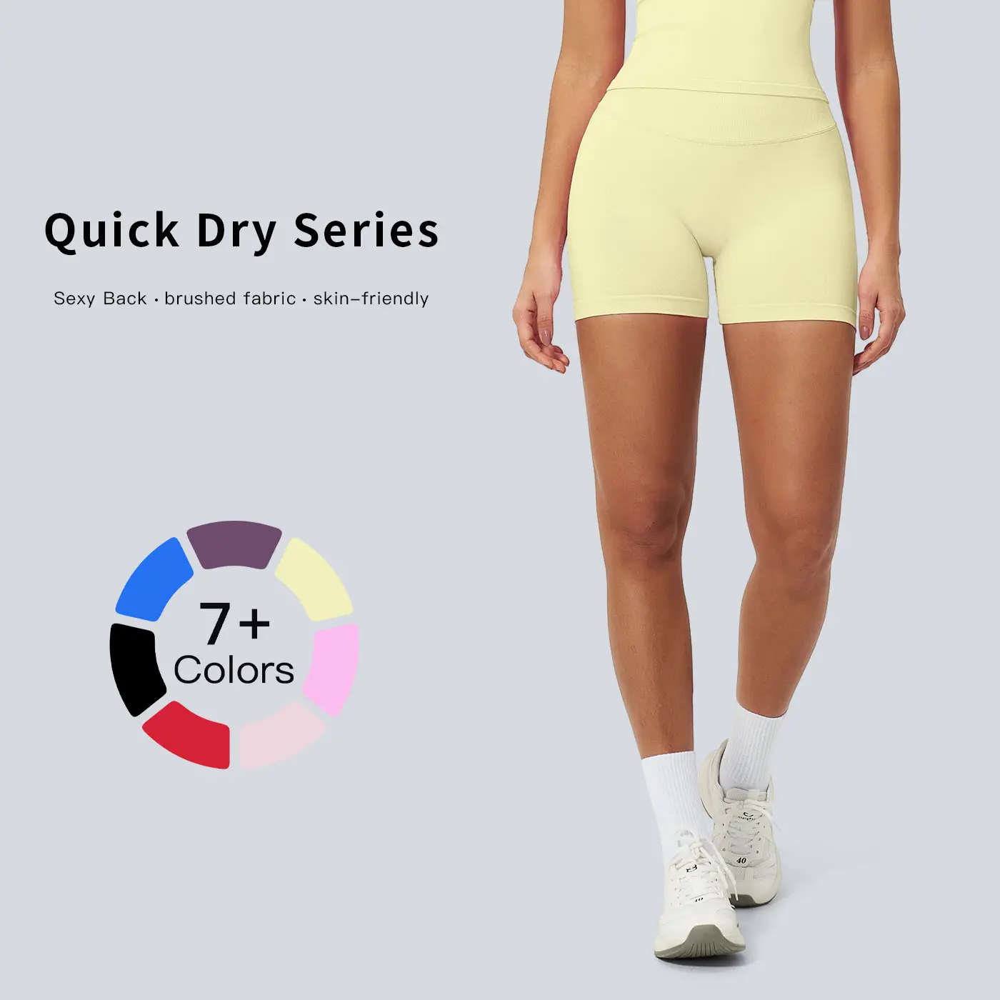 TENWOLF Female Linerless Compression Sports Shorts with V-Waistband, Seamless Quick-Dry Active Wear for Universal Workouts, Linerless Women's Sports Shorts, Athleisure Wear, Sporty Chic