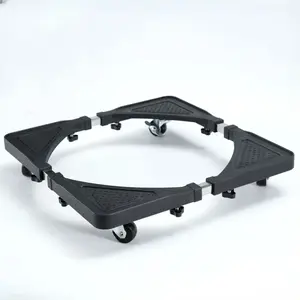 Adjustable Extendable Washing Machine Base Stand with Movable Casters, Universal Design, Waterproof, Shockproof, Height-Increasing Platform