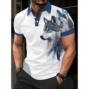 3D Digital Print Men'S Polo Shirt