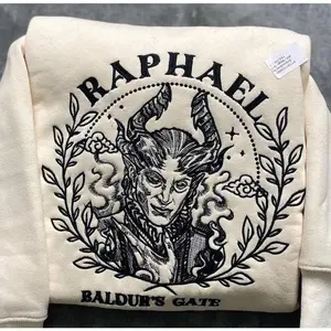 Raphael embroidered hoodie, Baldur's Gate sweatshirt, Raphael wear, bg3 shirt, gift for gamers