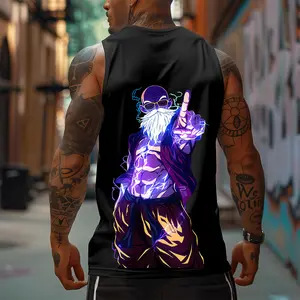 Dragon Ball DBZ Master Roshi Unisex Summer outfits men streetwear 80s 90s graphic tees cotton Anime tank tops men gifts