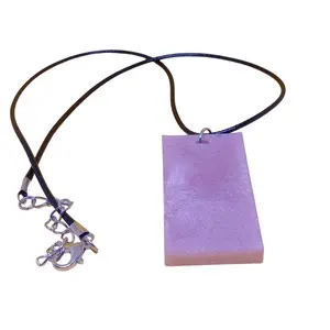 Diamond Bella Hand Crafted Fashion Necklace for Women - Black Leather Rope Chord, Lobster Clasp - 18 Inches