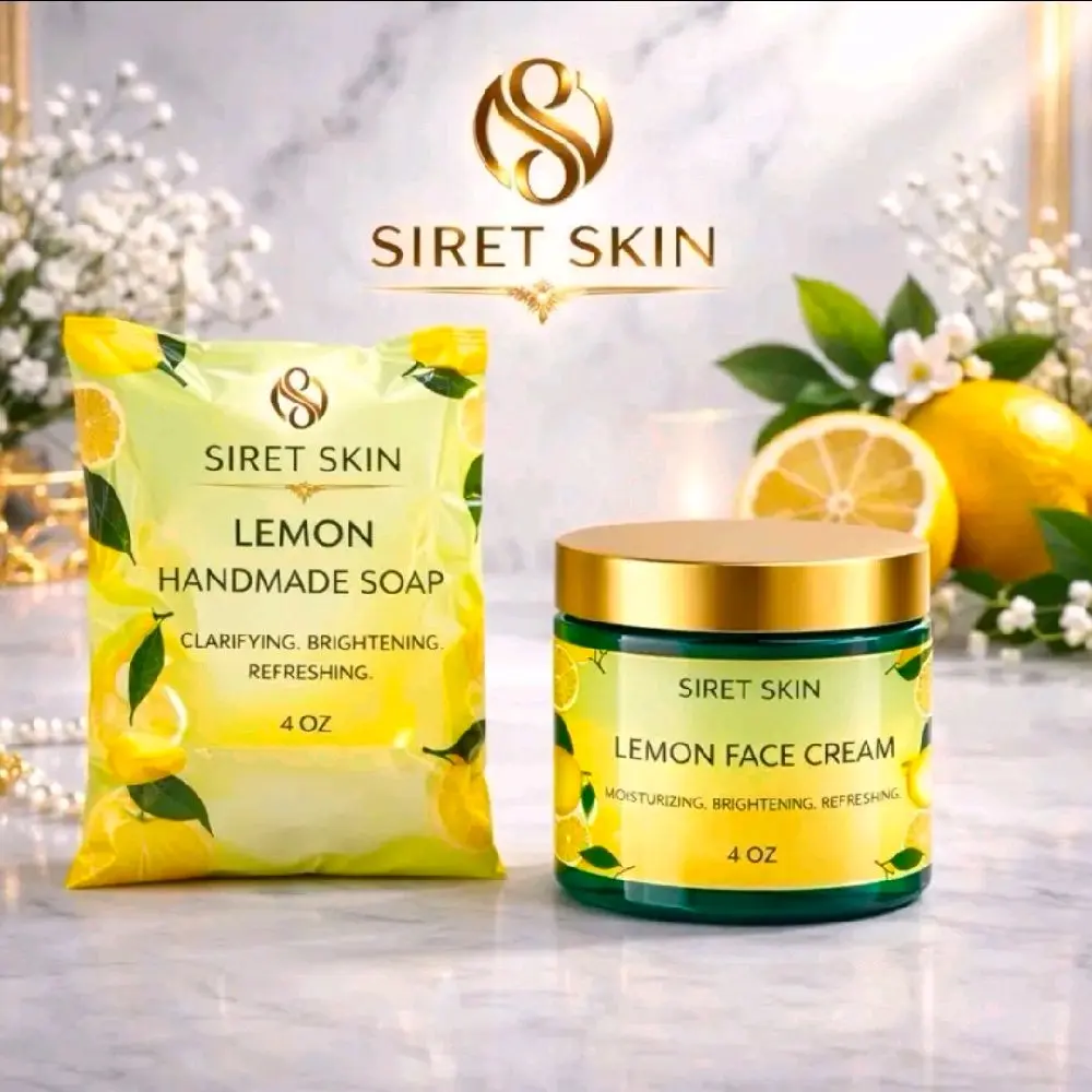 Siret Skin Lemon Face cream,Handmade Soap – Brightening & Refreshing Bar 4ozl