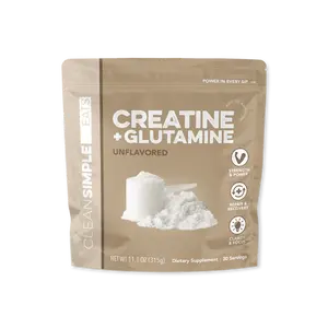 Creatine + Glutamine: Unflavored (30 Serving Bag)
