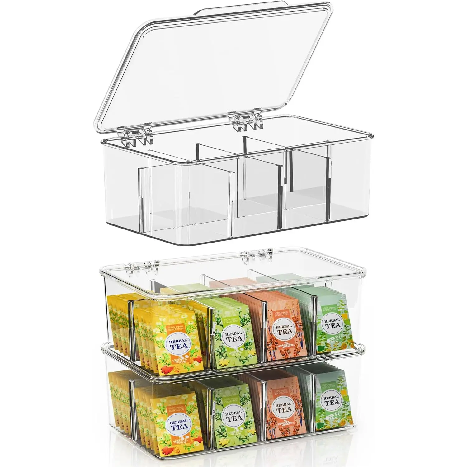 - Pantry Organizers and Storage and Cabinet Organizer - 3 Pack Stackable  Bag Organizer or Holder With Lids For Fridge, Refrigerator, Kitchen, Cupboard, Snack &  Organization