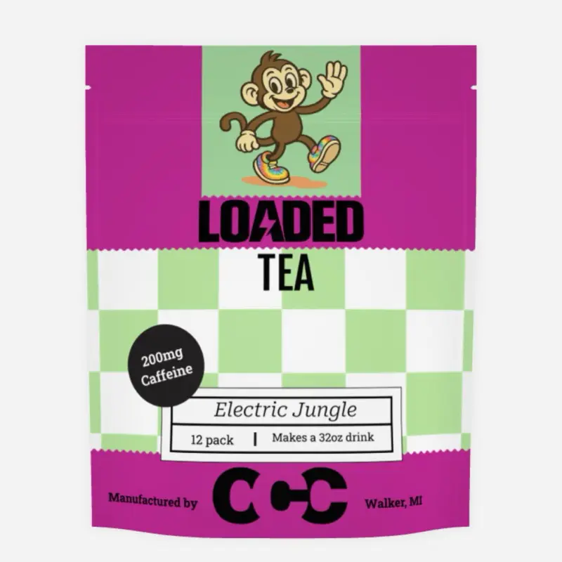 Electric Jungle 12 pack Loaded Tea Bundle | Mixed Flavors | Hydration Caffeinated Flavored Beverage Mix Packets | One the go | FREE water bottle for the 1st 1000 people