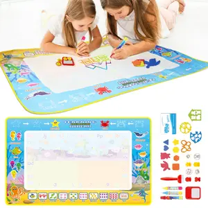 Safety Toddler Water Doodle Mat, 40x28in Extra Large Mess-Free Coloring Drawing Pad, Instant-Drying Reusable Aqua Doodle Board, Educational Learning Toy for 3-5 Year Old Kids, Outdoor Stuff for Kids, Home/Summer Activity & Gift Option