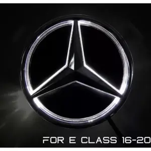 Illuminated Mirror Car Led Logo Emblm Grille Light For Benz E Class 2016-2020