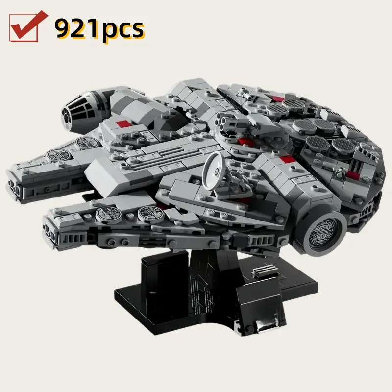 2026 New 75375 Falcon Spaceship Bricks Creative Assembly Building Blocks Compatible Millennium Building Toy, Building Block Model, Boy Gift, Gift, Holiday Gift, Model Building Kits