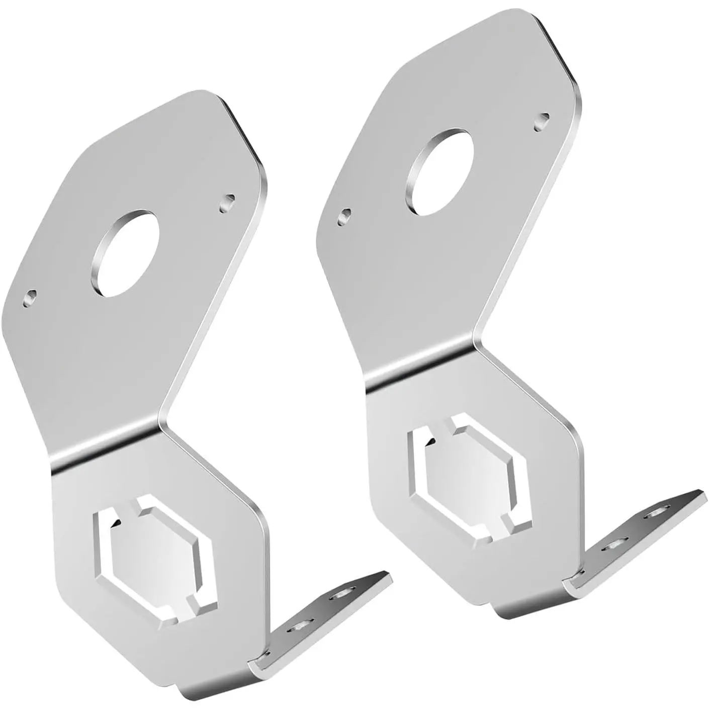 2 Pcs Stainless Steel Adjustable Car Watermelon Light Brackets, Corrosion-Resistant Durable Angled Holder for Peterbilt Watermelon Mirror Turn Signals