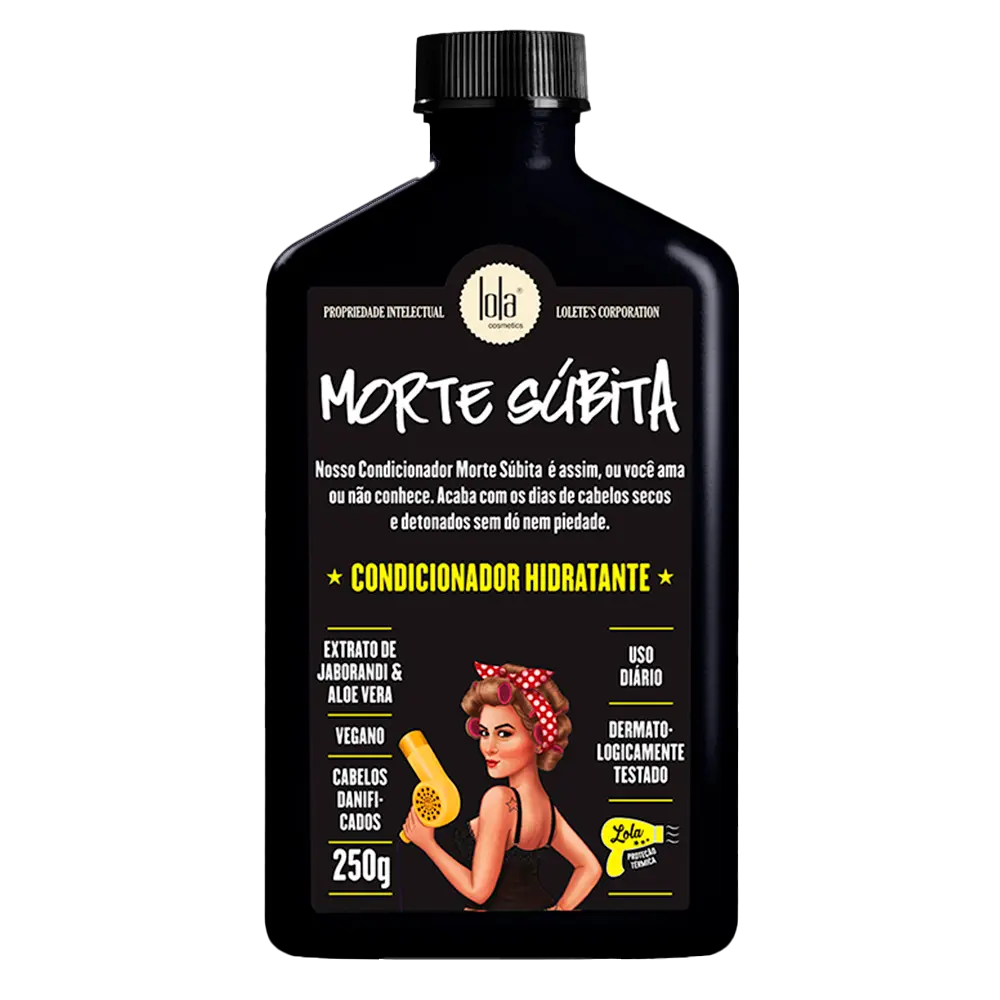 Lola From Rio  Morte Subita Moisturizing Conditioner For All Types of Dry And Damaged Hair Types, Vegan, Cruelty-free, Paraben-free, Sulfate-free 8.45 Fl Oz