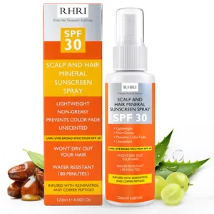 Premium SPF 30 Hair Sunscreen Spray | Non-Greasy UV Protection for Hair and Scalp | Prevents Color Fade and Dryness | Travel-Size UV Protection | Beach SunBlock | Scalp Sunscreen 4 oz 120 ml