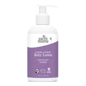 Earth Mama Calming Lavender Baby Lotion – Gentle Moisturizer for Newborns & Sensitive Skin – Made with Organic Lavender & Calendula
