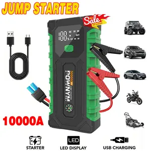 Car Jump Starter, Jump Starter Battery Pack for 10.0L Gas and 9.0L Diesel, 12V Portable Jump Box with LED Light