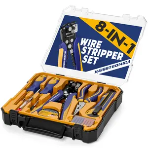 haisstronica 8 IN 1 Electrician Tool Set, Self-Adjusting Wire Stripper Kit, 28 Piece Electrical tools,Father's Day Gift multi  tool