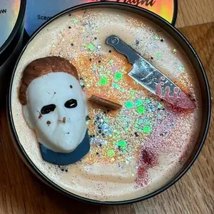 Halloween Night - Horror Movie Candle - Scented with Candy Apple - Hand Poured 100% Soy Wax Jar