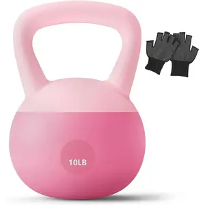 Soft Kettlebell - Cushioned Impact-Resistant Base and Anti-Slip, Kettle bell Anti-Slip Grip Weight for Home Workouts, Safe Strength Training Kettlebells Sets for Women & Men, With Non-slip Gloves