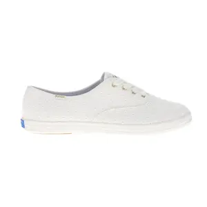 Keds Womens Champion Mini Daisy Eyelet Lace Up Sneakers Shoes Casual - White