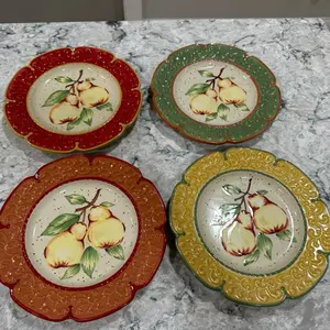 Set de 4 platos princess house, de la línea tremezzo