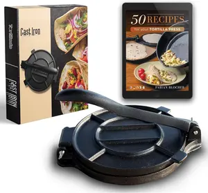 Tortilla Press Cast Iron with Recipes E-Book (12 Inch)