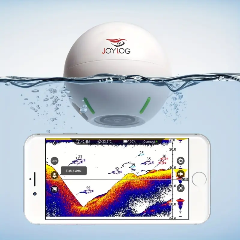 JOYLOG Smart Sonar Fish Finder Rechargeable Sensor 1574.8inch Water Depth Echo Sounder Fishing Sounder Detect Finder Fishing For Lake Sea Fishing Fishing Tools
