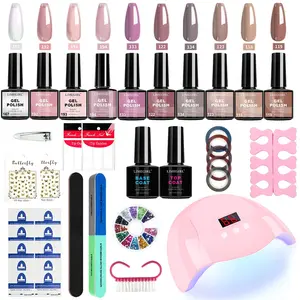 LIMEGIRL Gel Nail Kit — semi-permanent gel polish with UV/LED lamp and primer for at-home manicures