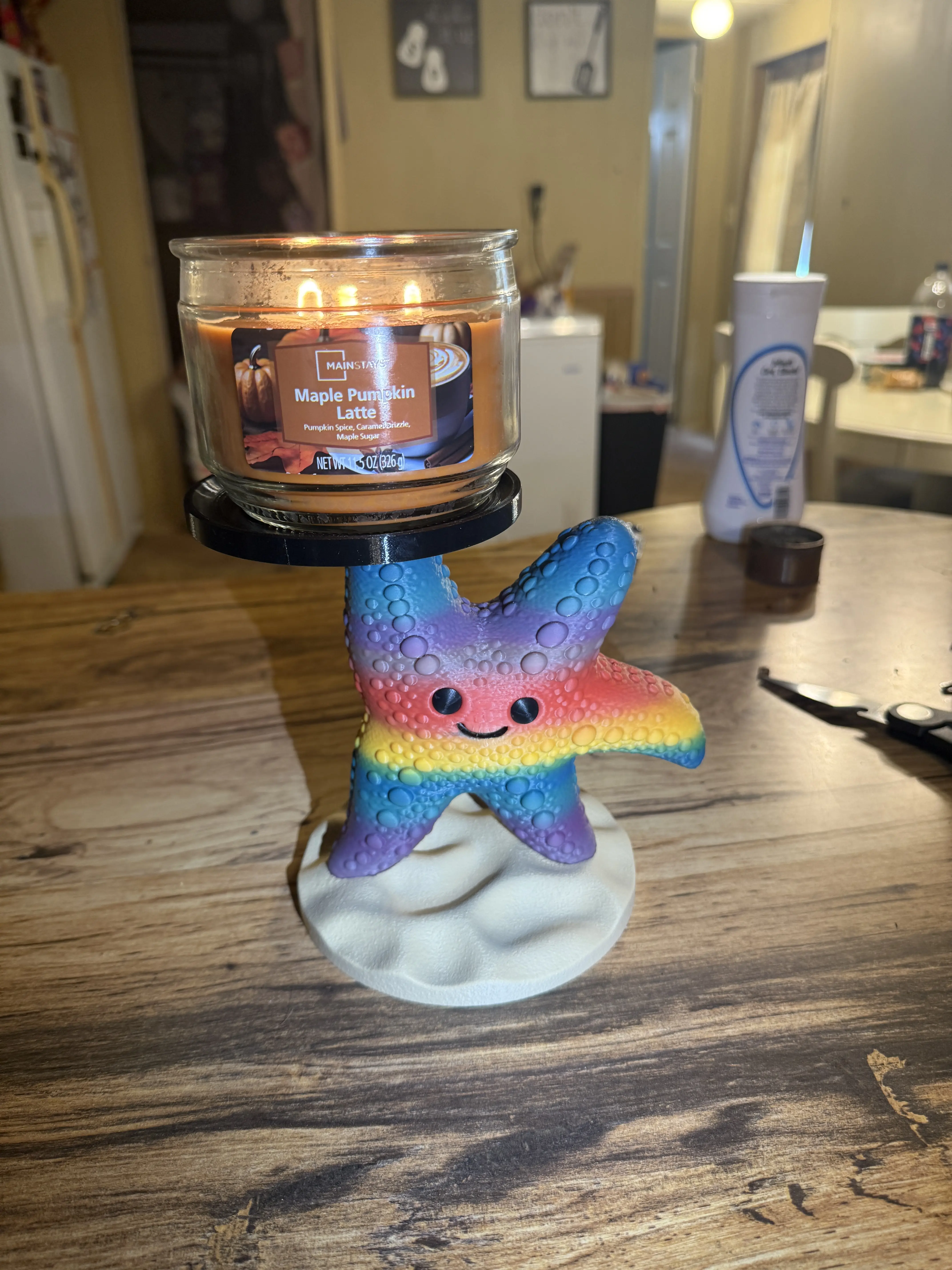 Starfish Candle Holder, Decorative Home Decor for Living Room, Bedroom Tabletop Display