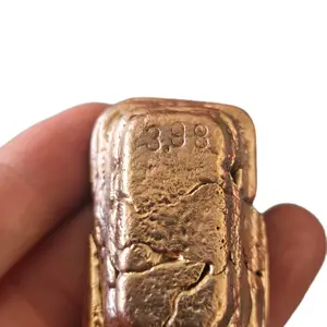 Hand Poured Copper Ingot with Unique Patina Finish for Collectors and Craftsmen