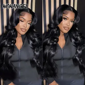 WOWANGEL Wear to Go 5x5 Glueless Wigs Skinlike Real HD Lace Closure Wig Real Human Hair Fast Wear 250% Density 26 Inch Body Wave 0.10mm Ultra-Thin Swiss Lace Pre-Plucked Bleached Knots Glueless Highlight Wig Easy to Wear Natural Hairline #SummerVibes