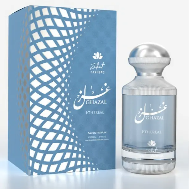 ZAKAT PARFUMS Ghazal Ethereal Unisex Eau De Parfum, 100 ML-3.4 oz, Fresh, Aquatic & Citrus Notes