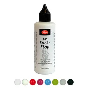 ABS Sock Stop non slip Liquid 2,77 fl oz,ABS anti skid fabric cloth - liquid anti-slip for socks, mats, yoga -Viva Decor - Made In Germany. DIY shoe