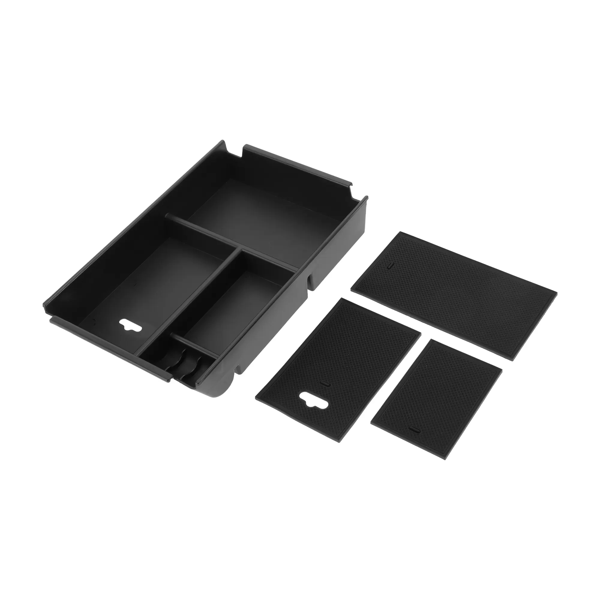 Center Console Armrest Organizer Tray for Ford F-150 2011-2014 Armrest Insert Tray Storage Box ABS Black