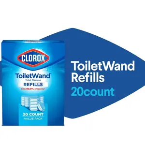 Clorox ToiletWand Disinfecting Brush Refills, Toilet Bowl Cleaner Disposable Wand Heads, 20 Count