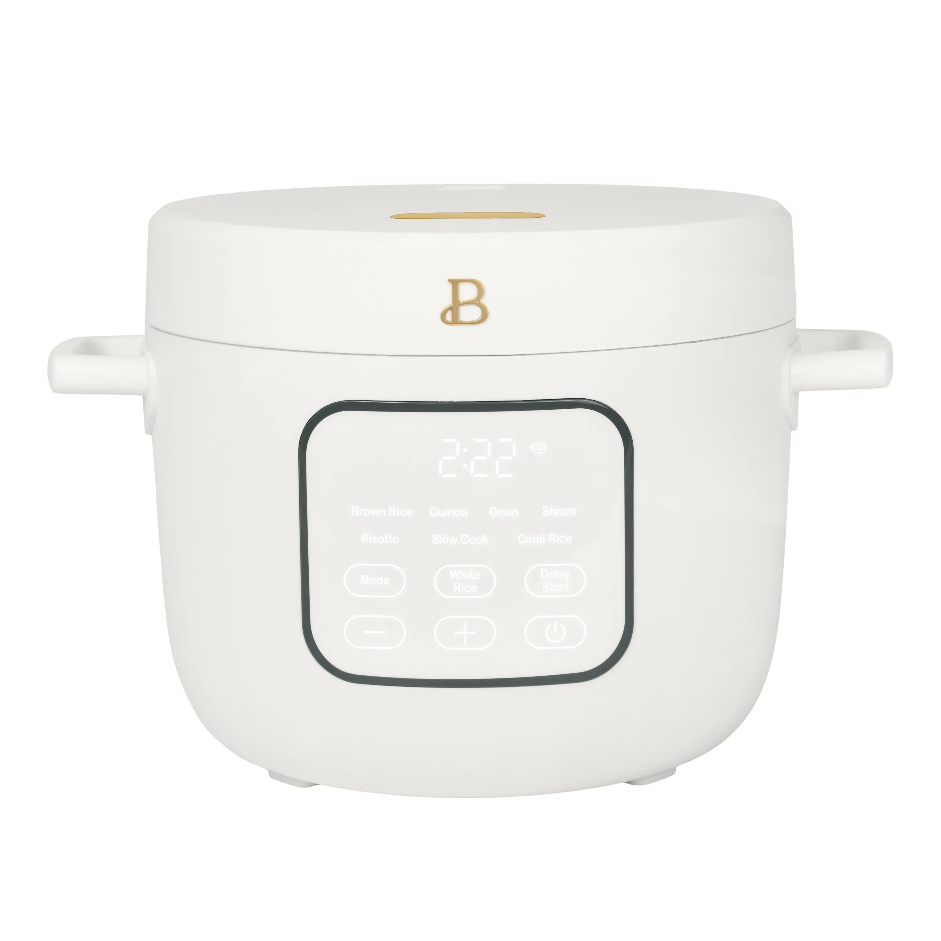 Beautiful 14-Cup Cooked, 6-Cups Uncooked Electric Rice and Grain Cooker, EverGood Non-Toxic Ceramic Nonstick Coating, White Icing by Drew Barrymore
