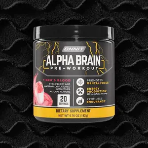 ONNIT Alpha Brain Pre-Workout - Tiger's Blood (20 Serving Tub)