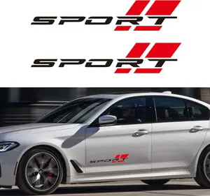 SPORT Reflective Car Door Sticker 16.5x3.8 Vinyl Decal Durable Waterproof Heat Resistant Easy Apply Remove